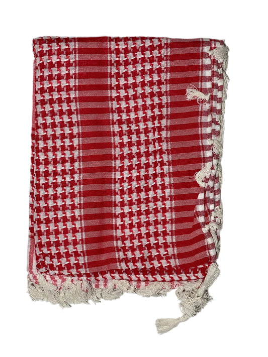 WHITE CHECKERED KEFFIYEH